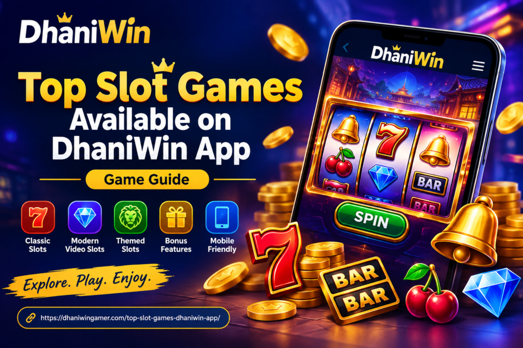 Dhaniwin Slot Games Available on DhaniWin App
